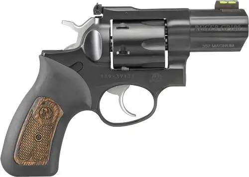 ruger-gp100-357mag-3-adj-blue-rubber-w-wood-insert