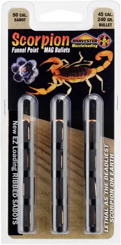 harvester-scorpion-50-cal-240gr-451-funnel-point-12pk