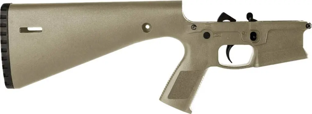 wraithworks-warp-15-polymer-complete-ar15-lower-receiver-fde-mil-spec-parts-kit-integral-buttstock-textured-pistol-grip-trap-door-buttplate