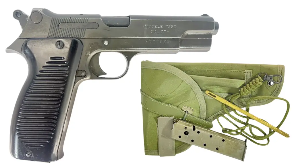 navy-arms-mac-50-pistols-surplus-9mm-pistol-w-hlster-cleaning-kit-lanyard-original-french-manual